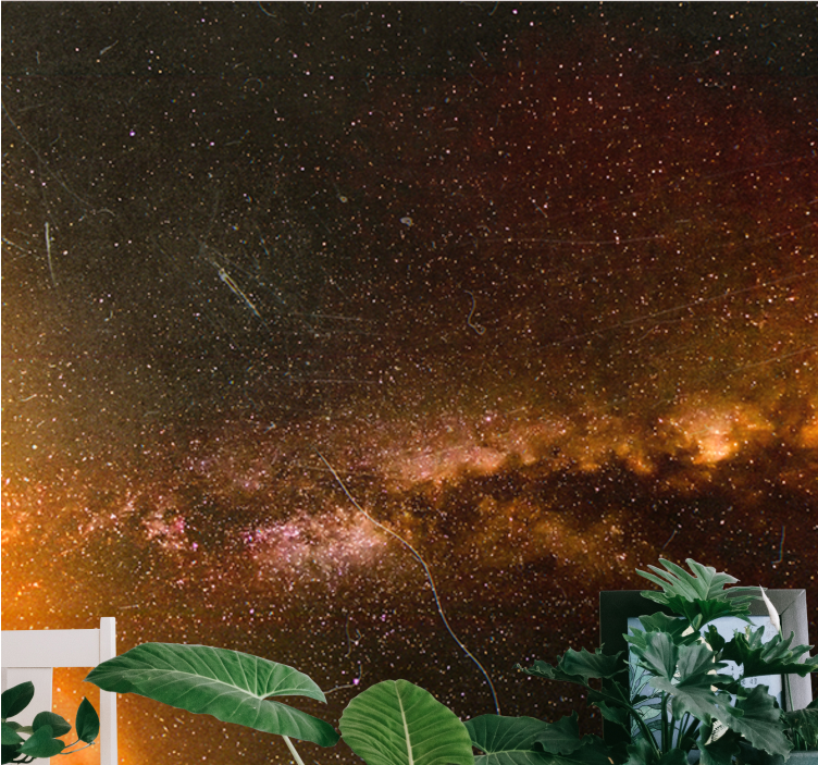 Vesoljski dež v vesolju moderna stenska slika - TenStickers