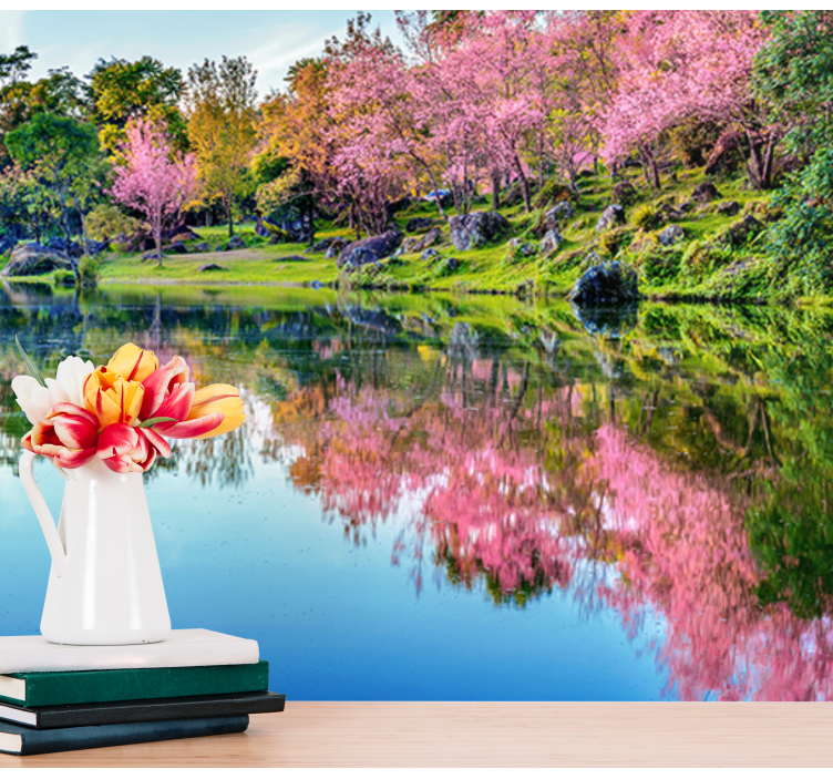 čudovite stenske stene dreves cvetov češenj - TenStickers