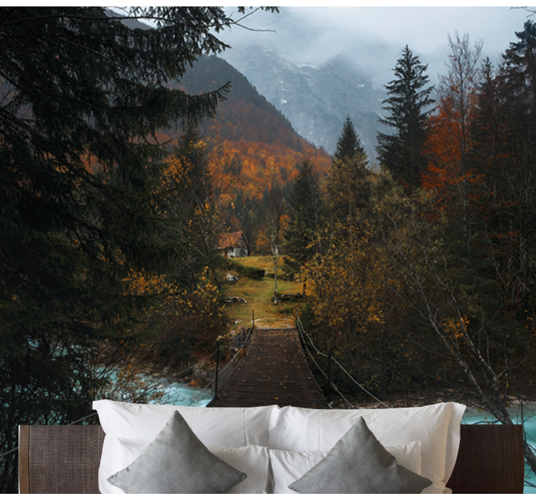 Lesena mostna pot Stenske poslikave - TenStickers