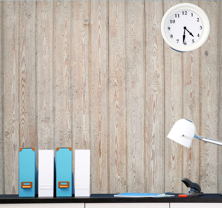 Light wooden panels fototapete z lesnim učinkom - TenStickers