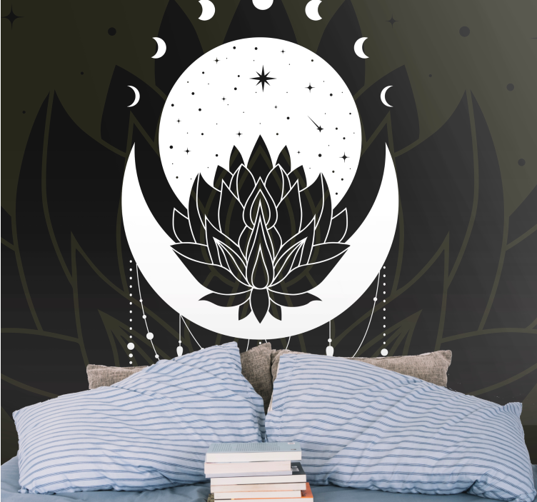Lotus moon design fototapete z mandalo - TenStickers