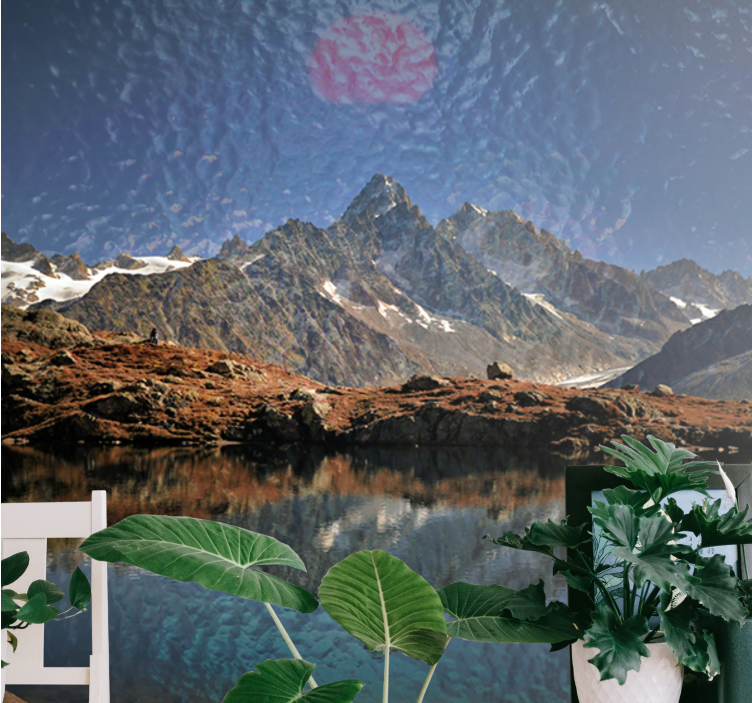 Majestic mountains reflection stenske poslikave - TenStickers