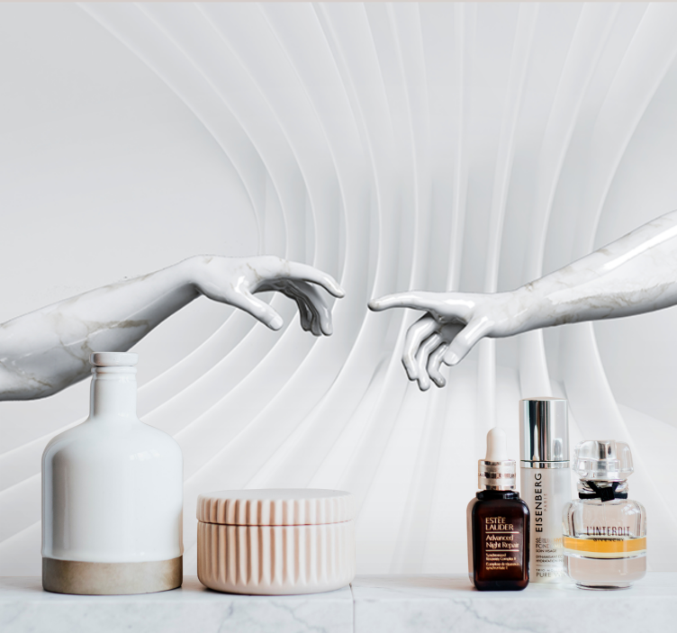 Marble hands touch umetniška fototapeta - TenStickers