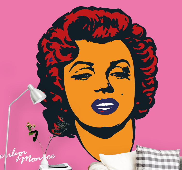 Marilyn monroe izvirna stenska poslikava pop art - TenStickers