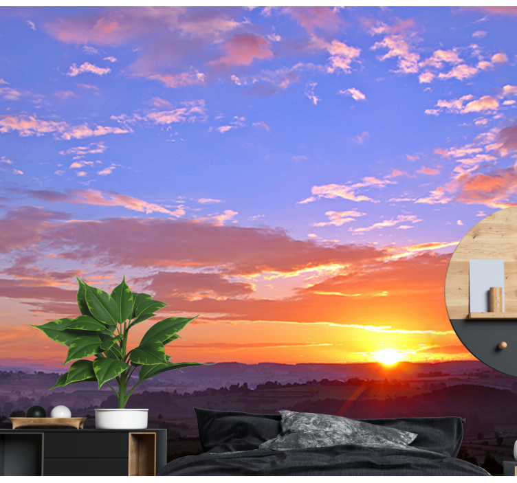 Modro obzorje do gorskih stenskih fototapeta - TenStickers