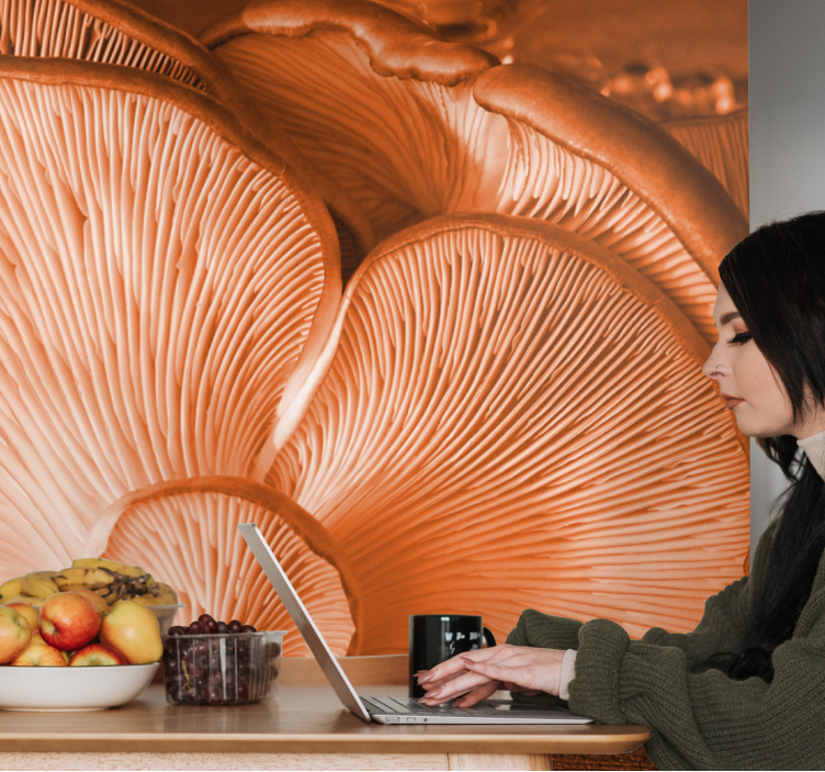 Mushroom texture display fototapete cvetje - TenStickers