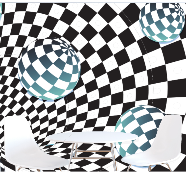 Stenska foto iluzija kubičnega sveta 3d nalepka - TenStickers