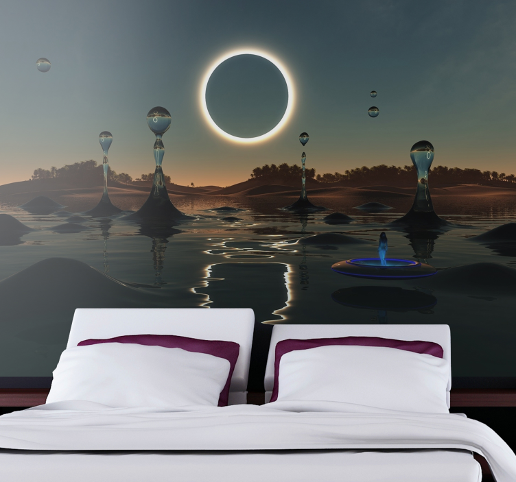 Nebeški vodni prizor Vesoljski fototapeti - TenStickers