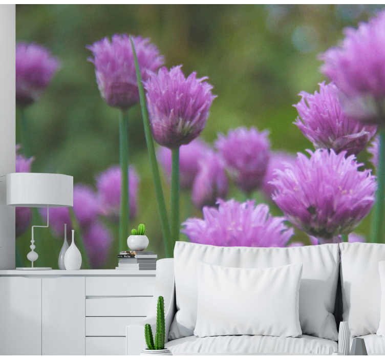 Nejasna vijolična roža stenska stena - TenStickers