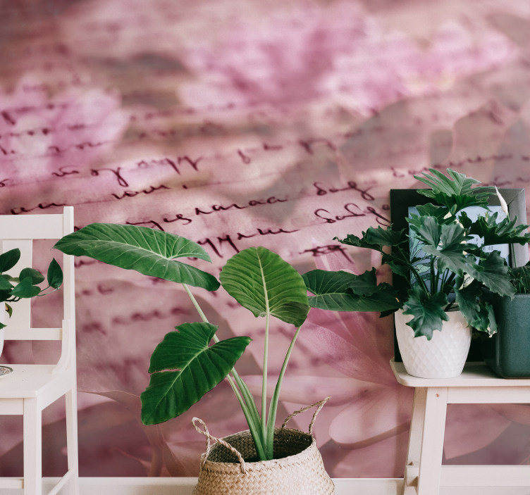 Nežna cvetlična pisava Fototapete cvetje - TenStickers