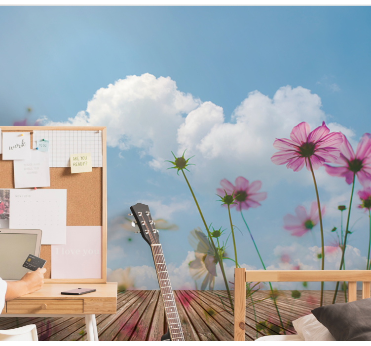 Nežni cvetlični cvetovi Fototapete cvetje - TenStickers