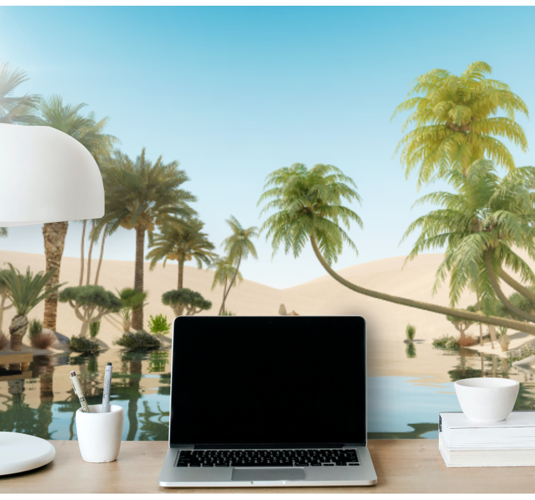 Oaza modra puščavska stena - TenStickers