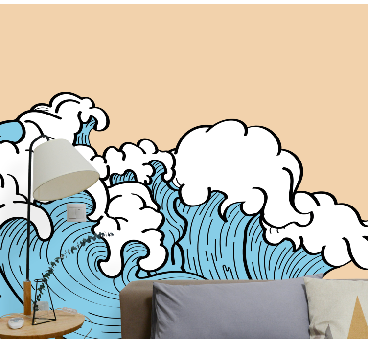 Ocean wave design fototapete narava - TenStickers