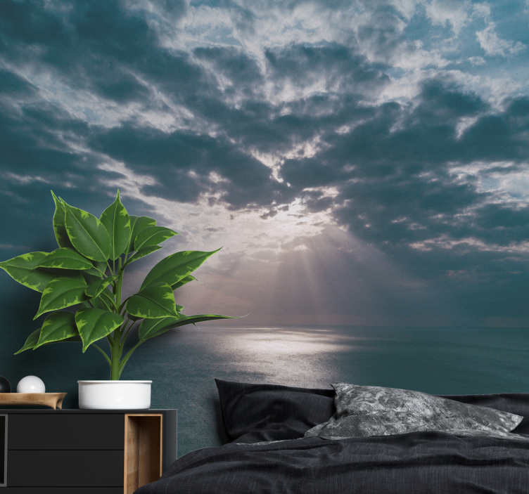 Oceanska žarkovna svetloba Fototapete Narava - TenStickers