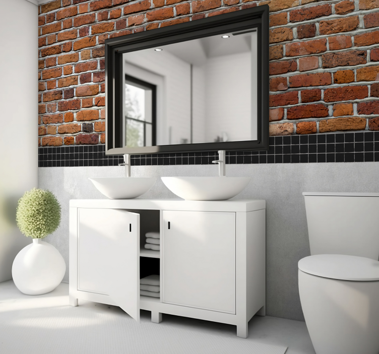 Opeke z ploščicamiOpeke z ploščicami Fototapete s kamnitim videzo - TenStickers