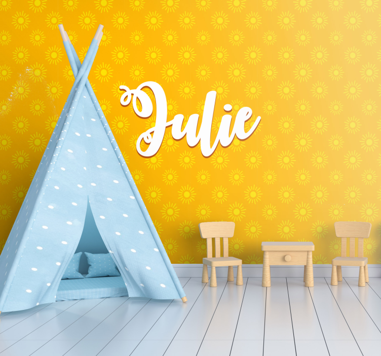 Ozadje z vzorcem sončnic Fototapete za otroško sobo - TenStickers