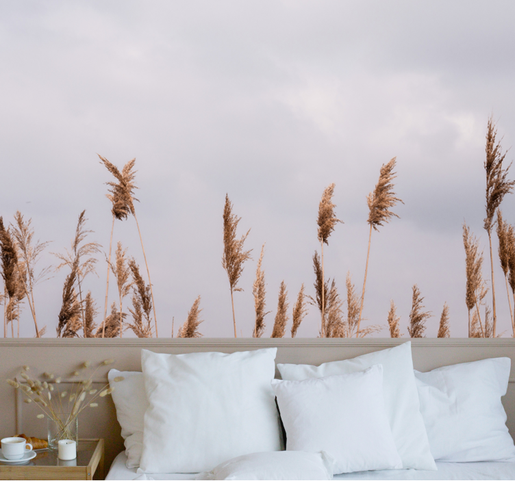 Pampass trave meglen pogled stena stenske slike - TenStickers