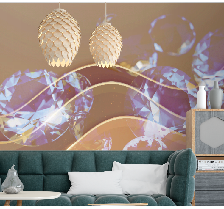 Peneči kristalni valovi Abstraktni fototapeti - TenStickers