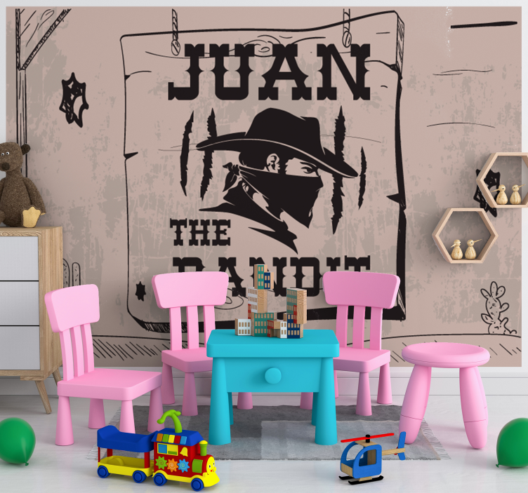 Personalized bandit theme fototapeta s citati - TenStickers