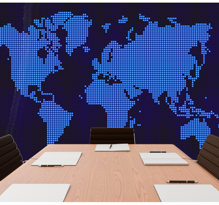 Pikselizirana svetovna karta Fototapete z zemljevidom sveta - TenStickers