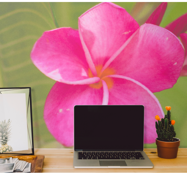 Pink floral accent fototapete cvetje - TenStickers