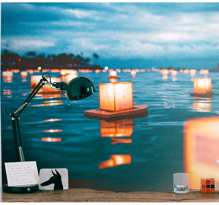 Plavajoče luči noč Fototapete Narava - TenStickers