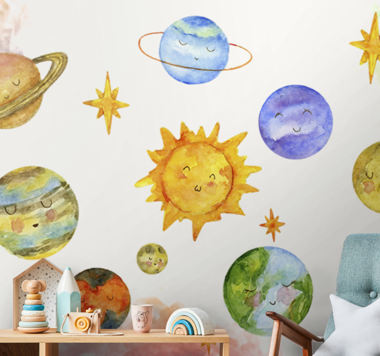 Playful celestial bodies fototapeta z fantazijskimi motivi - TenStickers
