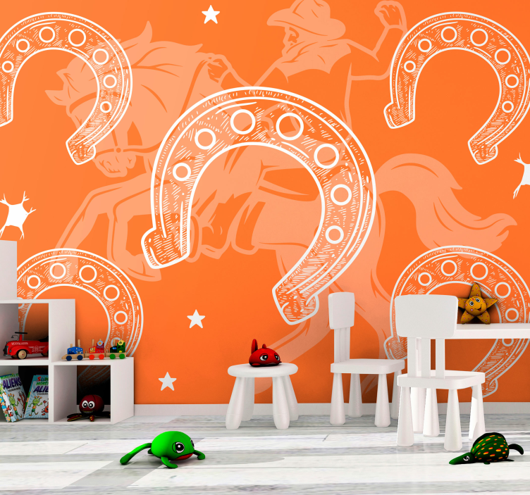 Podkev vintage stenski mural - TenStickers