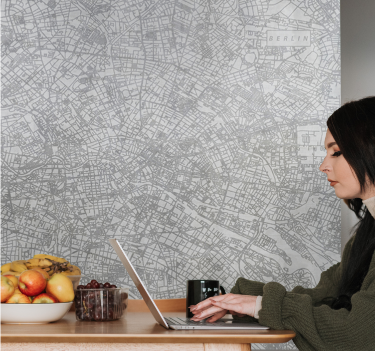 Podroben zemljevid berlina fototapeta berlin - TenStickers