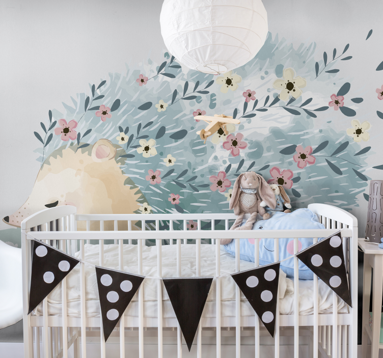 Porcupine art stenske fototapeta za spalnice - TenStickers