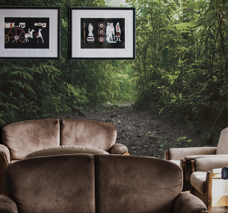 Pot v stenski zid iz deževnega gozda - TenStickers