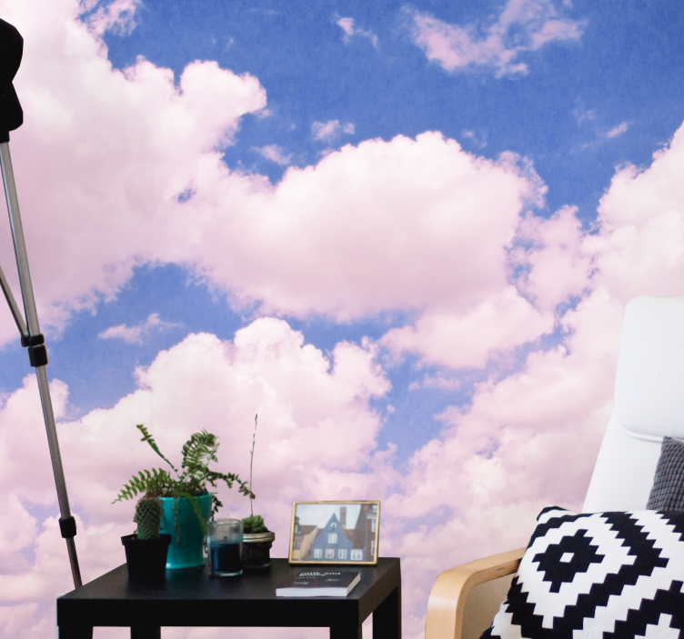 Puhasti rožnati oblaki Fototapete neba - TenStickers