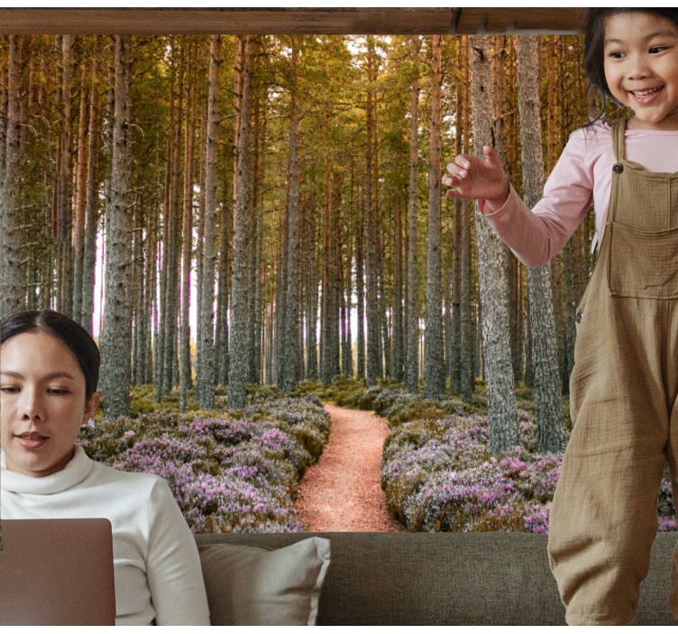 Pustolovščina po gozdni poti Fototapete Narava - TenStickers