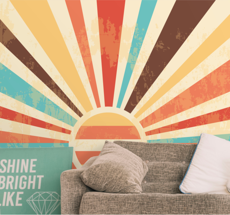 Radiant sunburst design abstraktni fototapeti - TenStickers