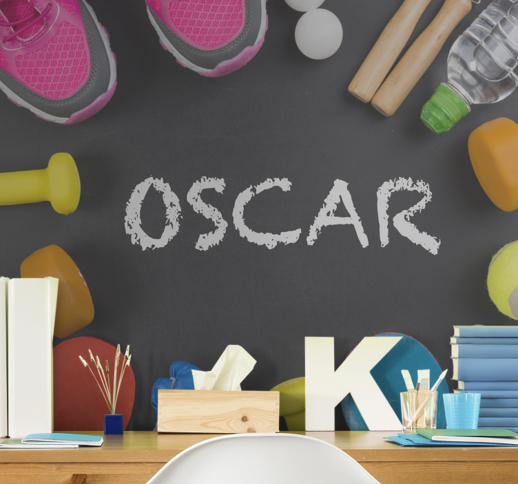 Razstava fitnes potrebščin Fototapeta s citati - TenStickers