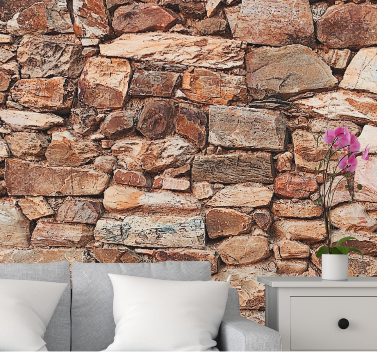 Rustic stone texture fototapete kamni - TenStickers