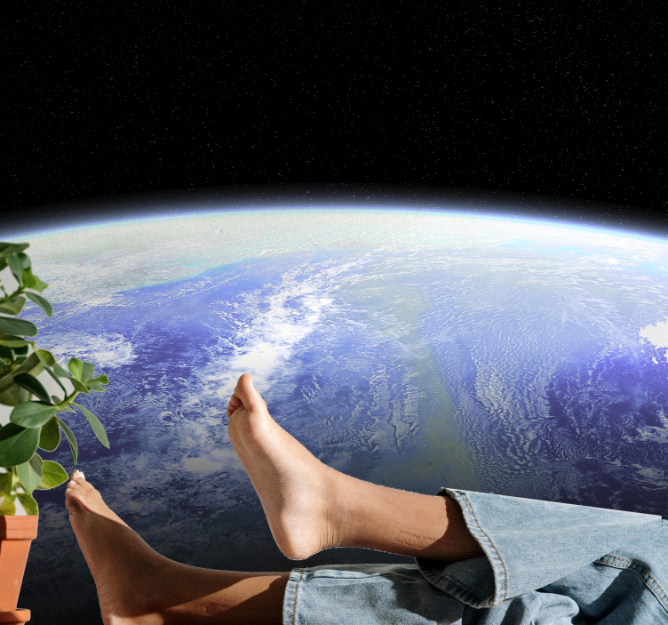 Satelitska slika zemeljskega vesolja stenska stena - TenStickers