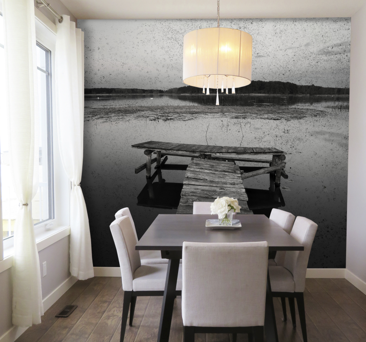 Scenic dock reflections stenske poslikave - TenStickers