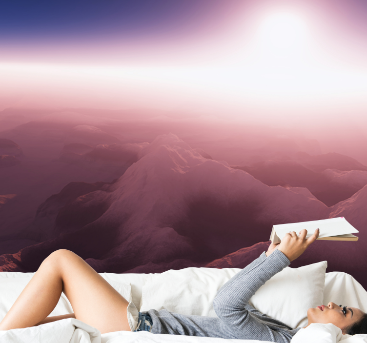 Serene mountain peak fototapeta z gorami - TenStickers