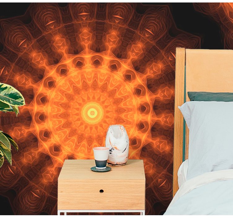 Sijoč krožni vzorec Fototapete z mandalo - TenStickers