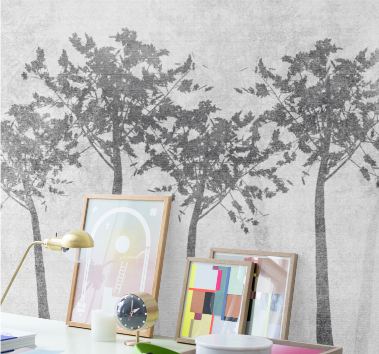 Silhouette tree arrangement fototapetai dreves - TenStickers