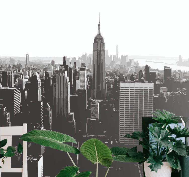 Skyline z empire state fototapeta new york - TenStickers