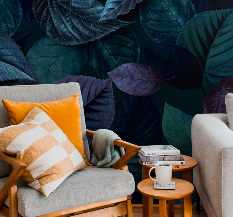 Soft leaf patterns fototapete narava - TenStickers