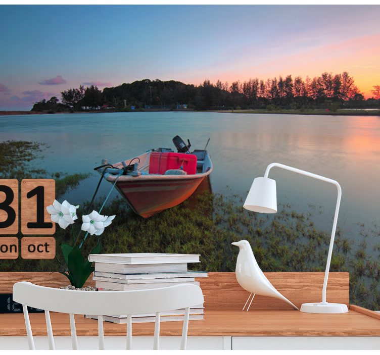 Spokojna vodna pokrajina Stenske poslikave - TenStickers