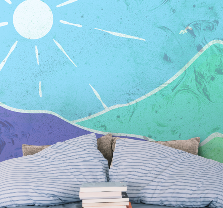 Stenske poslikave gorskega pokrajinskega prizora - TenStickers