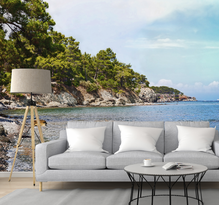 Zidni mural stena na plaži antalya - TenStickers