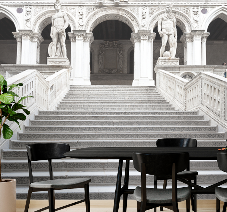 Stopnišče iluzija arhitektura 3d stenska poslikava - TenStickers