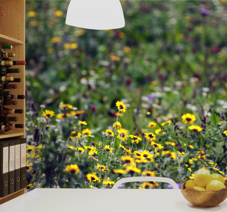 Sunny meadow blooms fototapete cvetje - TenStickers