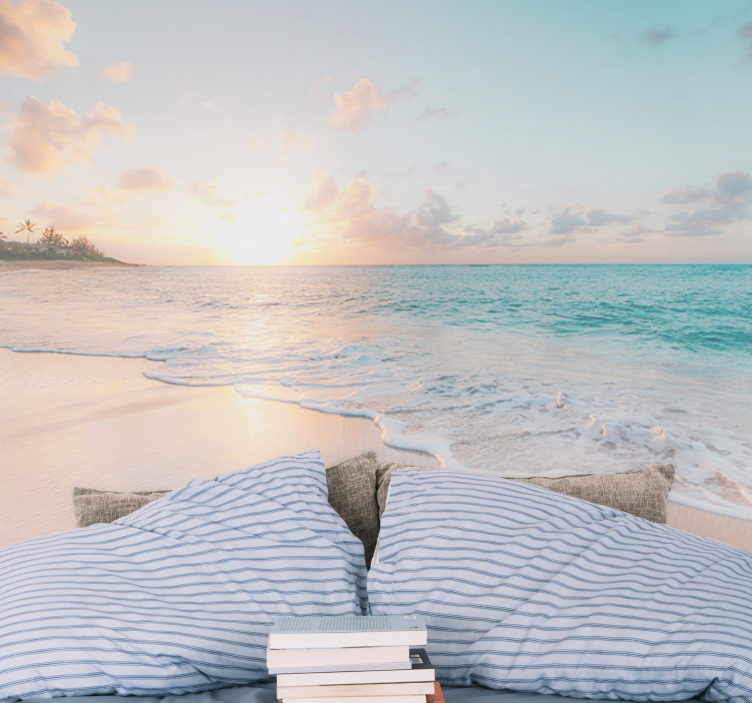 Sunset beach vibes fototapete z morjem - TenStickers