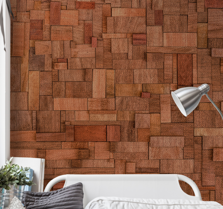 Textured wooden planks fototapete kamni - TenStickers